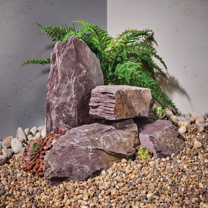 Plum Slate Rockery 200-400mm Large Bulk Bag (approx. 80 pcs)