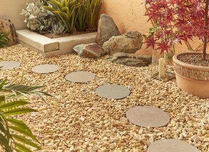 Natural Round Stepping Stone 300mm Dakota Pallet Qty : 81